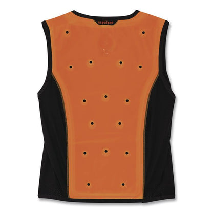 Chill-Its 6685 Premium Dry Evaporative Cooling Vest with Zipper, Polyester/Polyurethane, 4X-Large, Orange