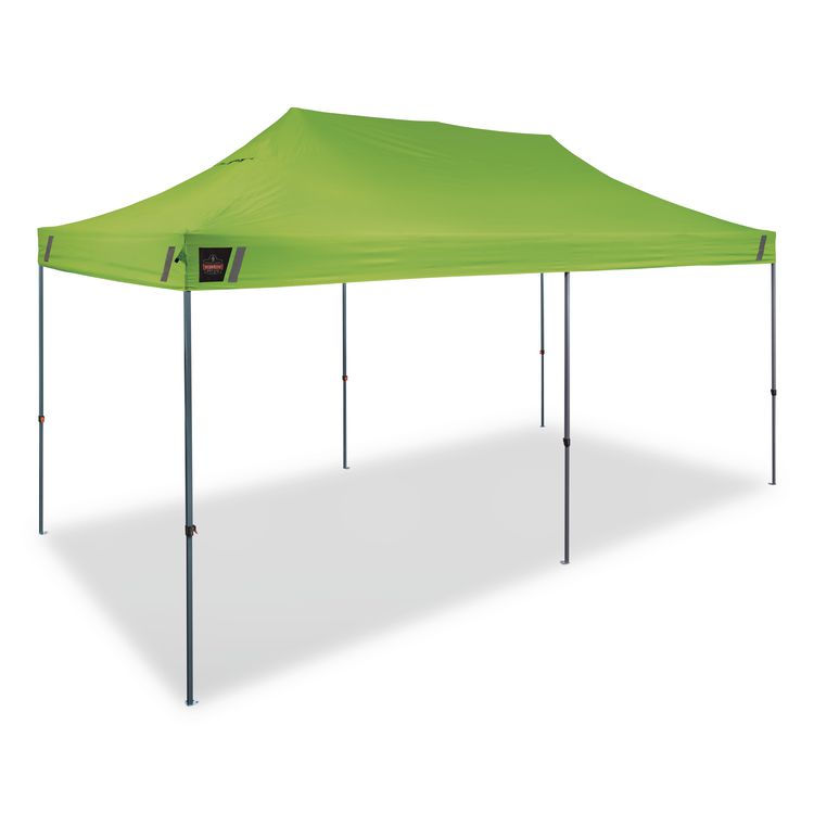 SHAX 6004 Heavy-Duty Pop-Up Tent, 10 ft x 20 ft x 10 ft, Polyester/Steel, Lime