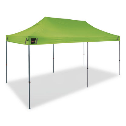 SHAX 6004 Heavy-Duty Pop-Up Tent, 10 ft x 20 ft x 10 ft, Polyester/Steel, Lime