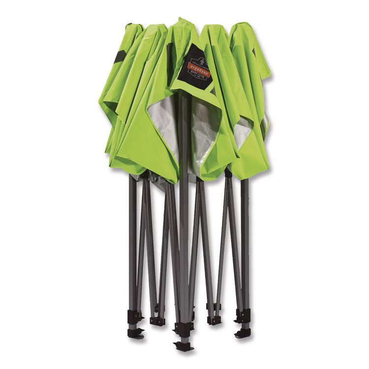 SHAX 6002 Heavy-Duty Pop-Up Tent, 10 ft x 10 ft, Polyester/Steel, Lime