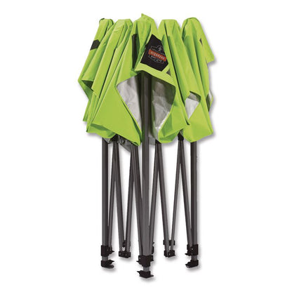 SHAX 6002 Heavy-Duty Pop-Up Tent, 10 ft x 10 ft, Polyester/Steel, Lime