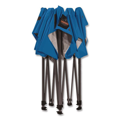 SHAX 6002 Heavy-Duty Pop-Up Tent, 10 ft x 10 ft, Polyester/Steel, Blue