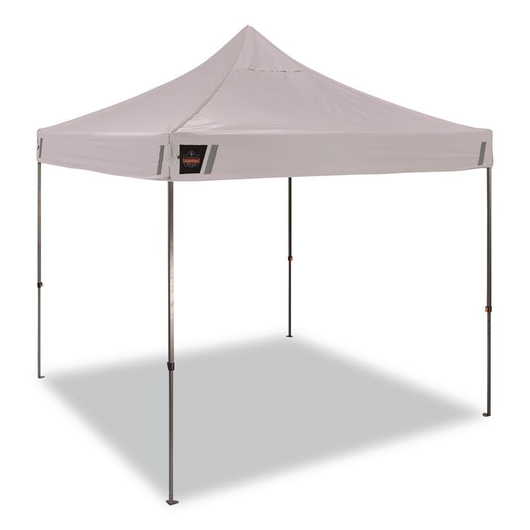 SHAX 6002 Heavy-Duty Pop-Up Tent, 10 ft x 10 ft, Polyester/Steel, White