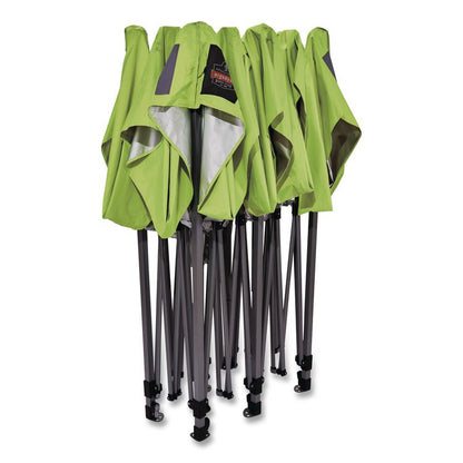 SHAX 6004 Heavy-Duty Pop-Up Tent, 10 ft x 20 ft x 10 ft, Polyester/Steel, Lime