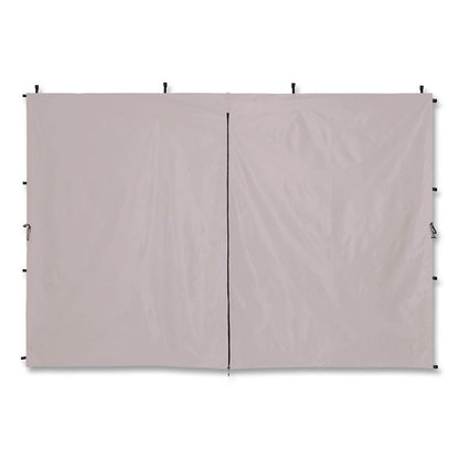 SHAX 6196 Pop-Up Tent Sidewall with Zippered Door, 10 ft x10 ft, Polyester, White