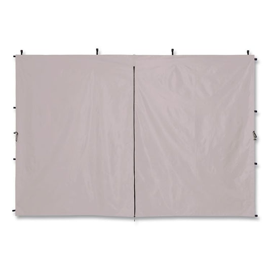 SHAX 6196 Pop-Up Tent Sidewall with Zippered Door, 10 ft x10 ft, Polyester, White