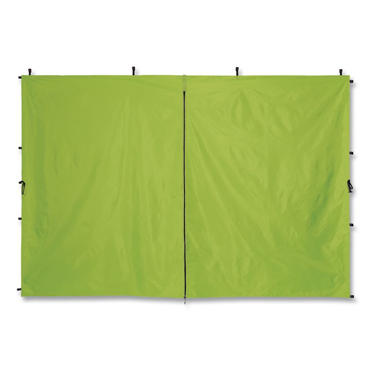 SHAX 6196 Pop-Up Tent Sidewall with Zippered Door, 10 ft x10 ft, Polyester, Lime