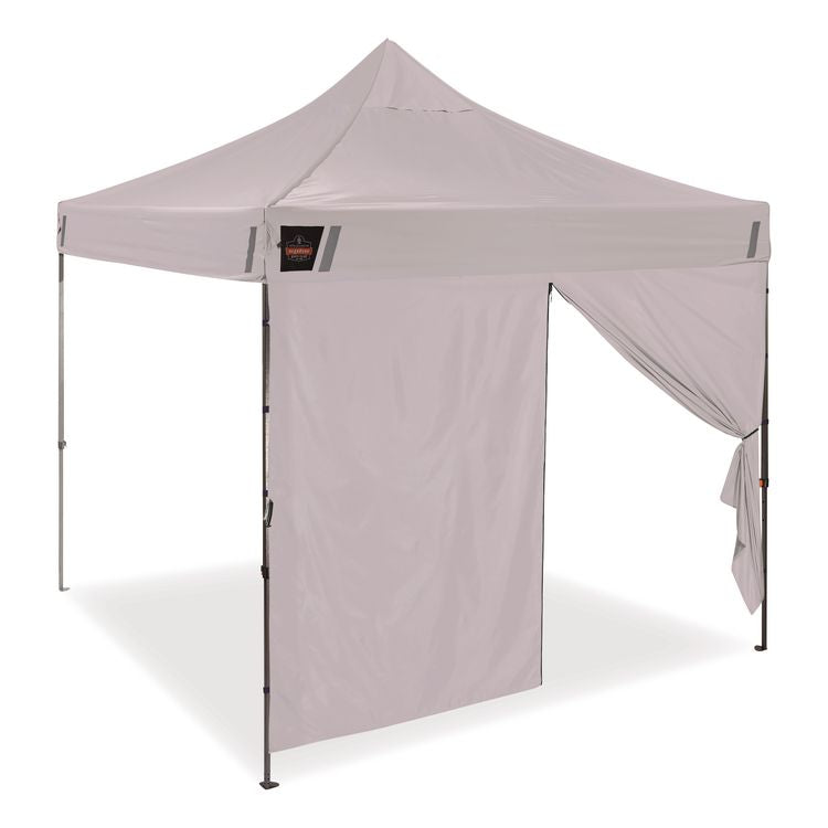 SHAX 6196 Pop-Up Tent Sidewall with Zippered Door, 10 ft x10 ft, Polyester, White