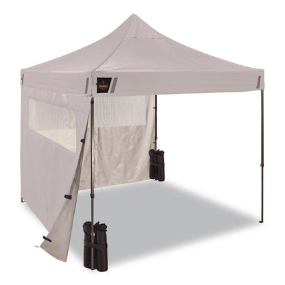 SHAX 6056 Heavy-Duty Pop-Up Tent Kit - Mesh Windows, Single Skin, 10 ft x10 ft, Polyester/Steel, White