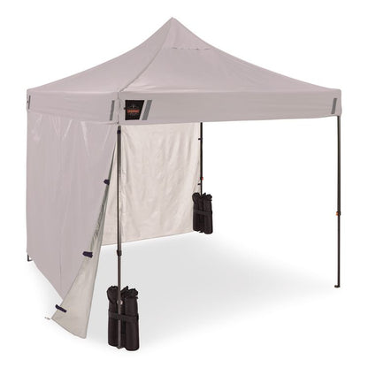 SHAX 6055 Heavy-Duty Pop-Up Tent Kit - Solid Sidewalls, Single Skin, 10 ft x 10 ft, Polyester/Steel, White