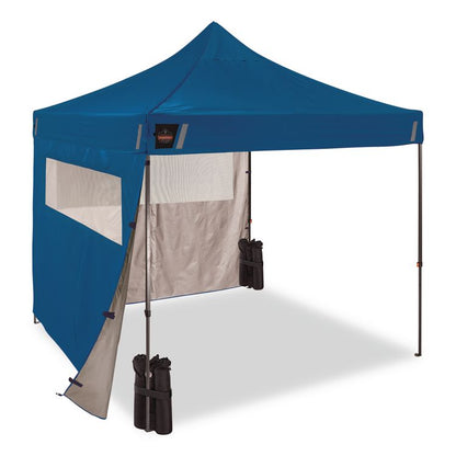 SHAX 6056 Heavy-Duty Pop-Up Tent Kit - Mesh Windows, Single Skin, 10 ft x 10 ft, Polyester/Steel, Blue