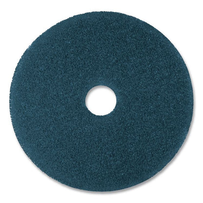 Low-Speed High Productivity 5300 Floor Pads, 12" Diameter, Blue, 5/Carton