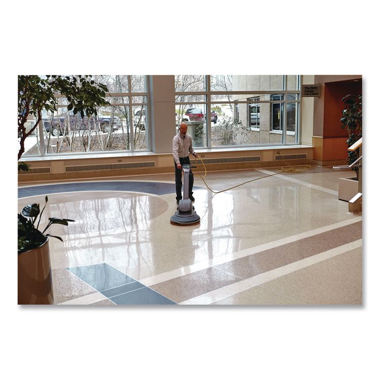 Low-Speed High Productivity 7300 Floor Pads, 13" Diameter, Black, 5/Carton