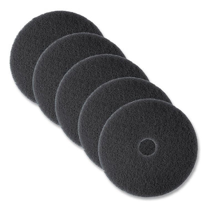 Low-Speed High Productivity Floor Pads 7300, 19" Diameter, Black, 5/Carton