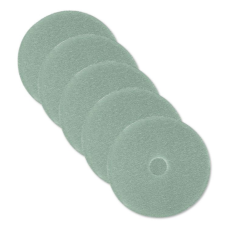 Ultra High-Speed Floor Burnishing Pads 3100, 27" Diameter, Aqua, 5/Carton