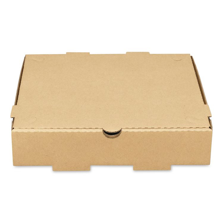 Corrugated Pizza Box, 10 x 10 x 2, Kraft, Cardboard, 50/Carton