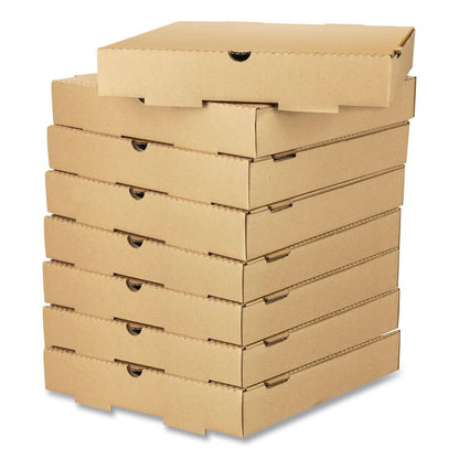 Corrugated Pizza Box, 12 x 12 x 2, Kraft, Cardboard, 50/Carton