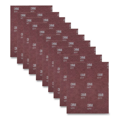 Surface Preparation Pad Sheets, 14 x 20, Maroon, 10/Carton