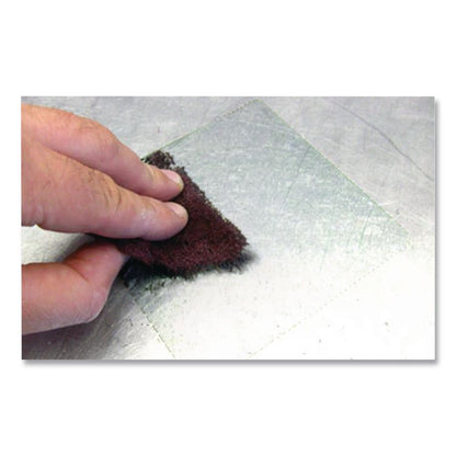 Surface Preparation Pad Sheets, 14 x 20, Maroon, 10/Carton