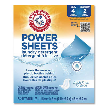 Laundry Detergent Sheets, Fresh Linen, 2/Pack, 115 Packs/Carton