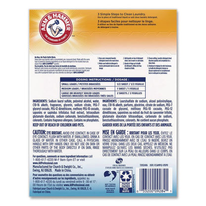 Laundry Detergent Sheets, Fresh Linen, 2/Pack, 115 Packs/Carton