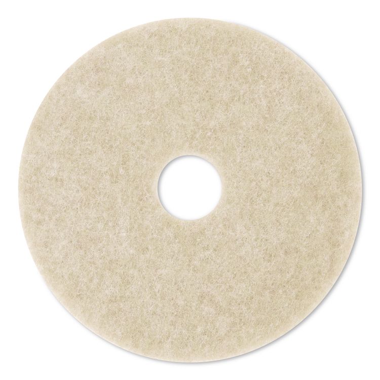Ultra High-Speed Natural Blend Floor Burnishing Pads 3500, 20" Diameter, Tan, 5/Carton