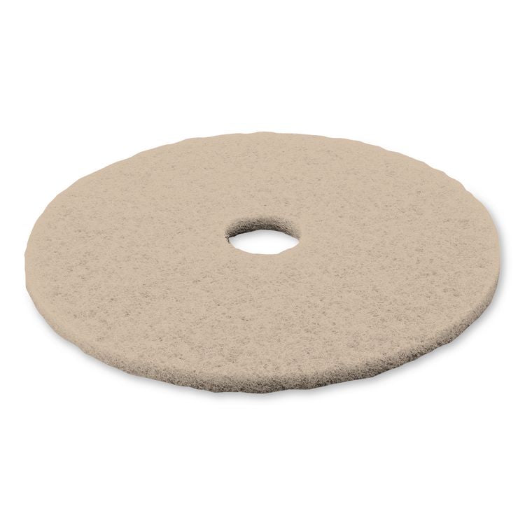 Ultra High-Speed Natural Blend Floor Burnishing Pads 3500, 20" Diameter, Tan, 5/Carton