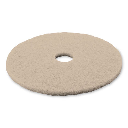 Ultra High-Speed Natural Blend Floor Burnishing Pads 3500, 20" Diameter, Tan, 5/Carton
