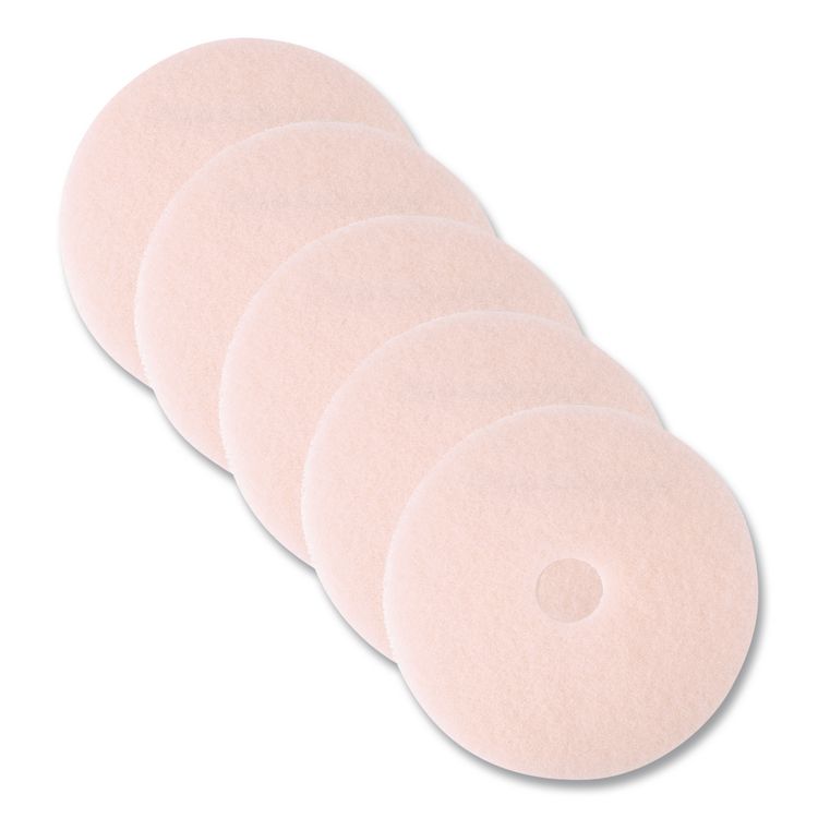 Ultra High-Speed Eraser Floor Burnishing Pad 3600, 20" Diameter, Pink, 5/Carton