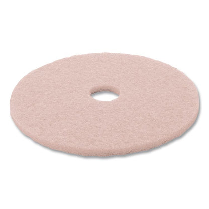 Ultra High-Speed Eraser Floor Burnishing Pad 3600, 20" Diameter, Pink, 5/Carton