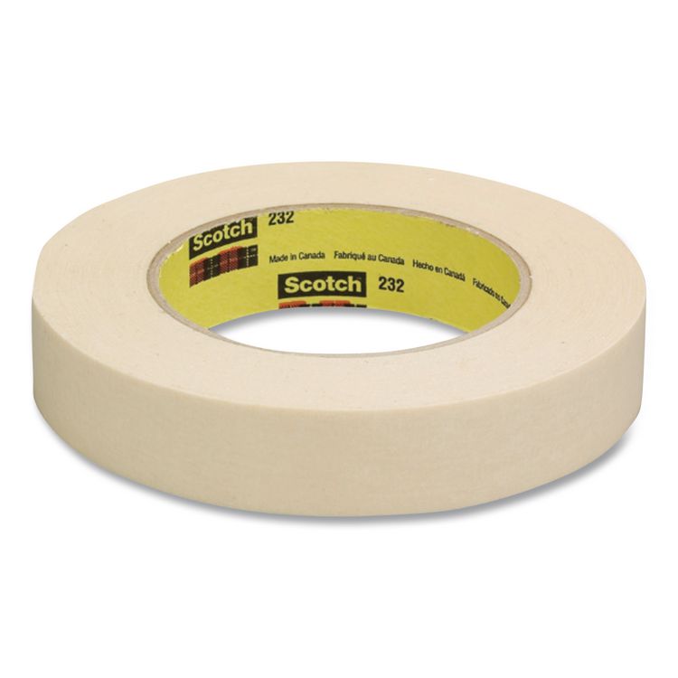 High-Performance Masking Tape 232, 3" Core, 24 mm x 55 m, Tan