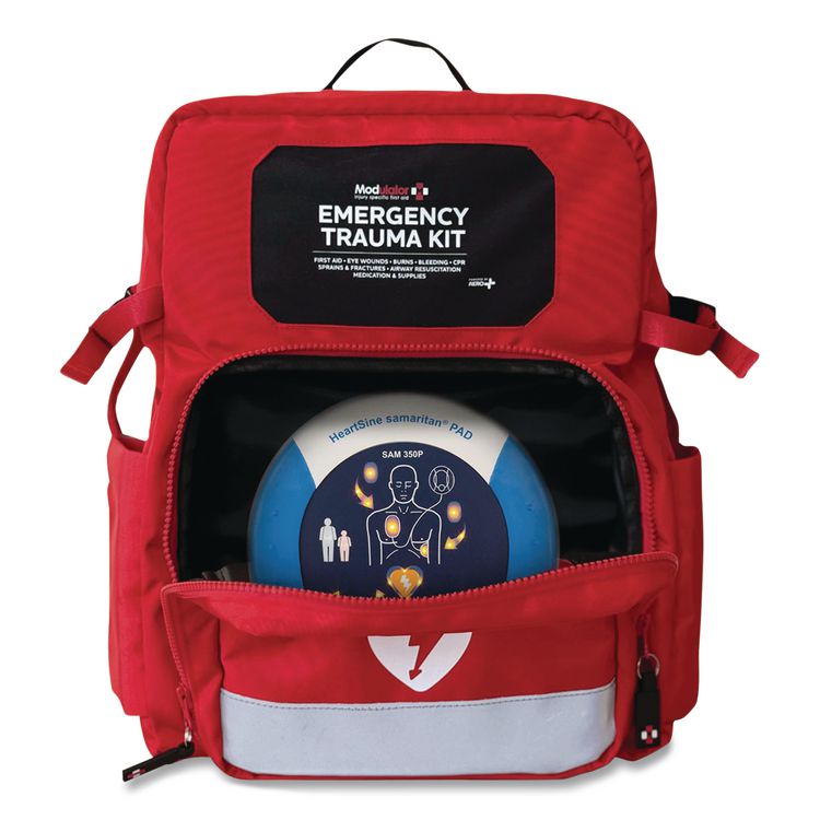 Trauma Backpack, without AED, Standard, 6 Pieces, Fabric Case