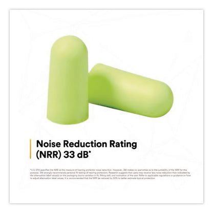 E-A-Rsoft Yellow Neons Soft Foam Earplugs, 33 dB NRR, One Size Fits Most, Yellow Bullet Plugs, 200 Pairs/Box