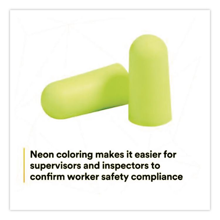E-A-Rsoft Yellow Neon Earplug Refill for One Touch Dispensers, 33 dB NRR, Neon Yellow Bullet Plugs, 500 Pairs