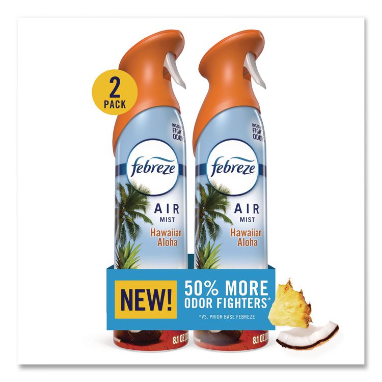 AIR, Hawaiian Aloha, 8.1 oz Aerosol Spray, 2/Pack, 3 Packs/Carton