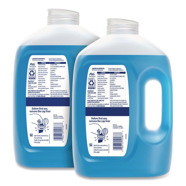 Ultra Dishwashing Liquid Refill Jug, Unscented, 51.5 oz Jug, 2/Carton