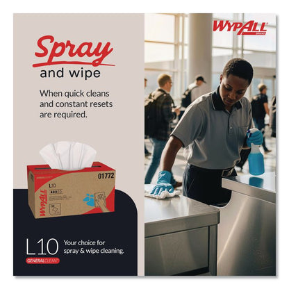 L10 SANI-PREP Dairy Towels, POP-UP Box, 1-Ply,  9 x 10.5, White, 110/Pack, 18 Packs/Carton