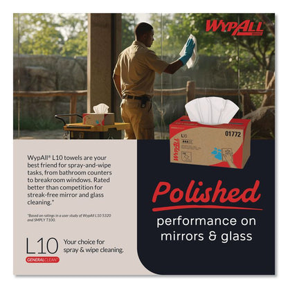 L10 SANI-PREP Dairy Towels, POP-UP Box, 1-Ply,  9 x 10.5, White, 110/Pack, 18 Packs/Carton