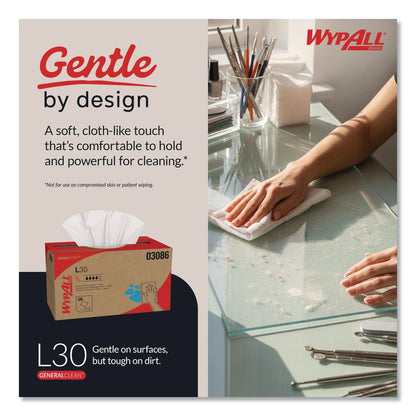 L30 Towels, POP-UP Box, 10 x 9.8, White, 120/Box, 10 Boxes/Carton