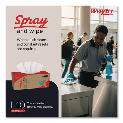 L10 Towels POP-UP Box, 1-Ply, 12 x 10.25, White, 125/Box, 18 Boxes/Carton
