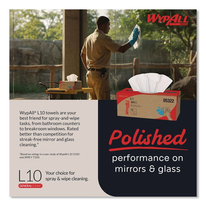 L10 Towels POP-UP Box, 1-Ply, 12 x 10.25, White, 125/Box, 18 Boxes/Carton