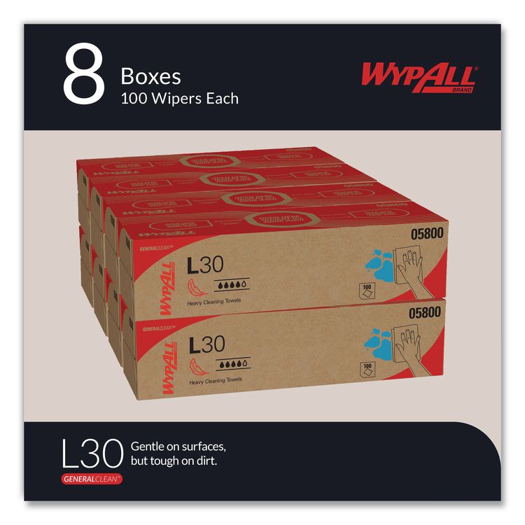 L30 Towels, POP-UP Box, 16.4 x 9.8, White, 100/Box, 8 Boxes/Carton
