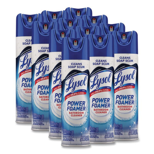 Power Foam Bathroom Cleaner, Unscented, 24 oz Aerosol Spray, 12/Carton