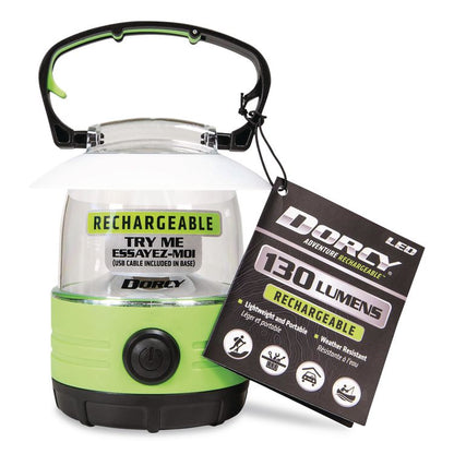 Rechargeable Area Table Lantern, Rechargeable Lithium Ion Battery (Included), Green