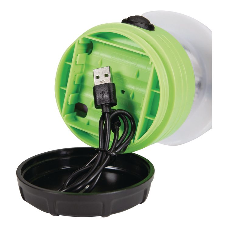 Rechargeable Area Table Lantern, Rechargeable Lithium Ion Battery (Included), Green
