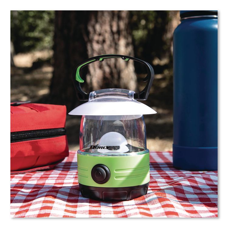 Rechargeable Area Table Lantern, Rechargeable Lithium Ion Battery (Included), Green