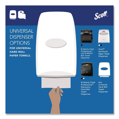 Essential High Capacity Hard Roll Towels for Business, Absorbency Pockets, 1-Ply, 8" x 950 ft, 1.75" Core, White, 6 Rolls/CT