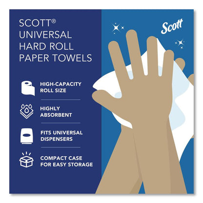 Essential High Capacity Hard Roll Towels for Business, Absorbency Pockets, 1-Ply, 8" x 950 ft, 1.75" Core, White, 6 Rolls/CT