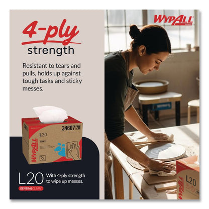 L20 Towels, BRAG Box, 11.1 x 16.8, Unscented, White, 176/Box