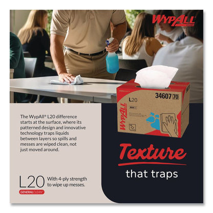 L20 Towels, BRAG Box, 11.1 x 16.8, Unscented, White, 176/Box